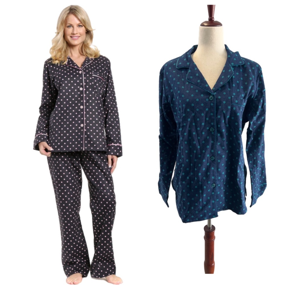 Noble Mount Women’s Cotton Flannel Sleepwear Set - Med